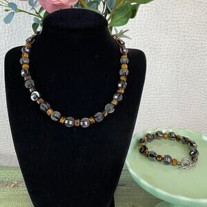 Hematite Bracelet necklace & Bracelet